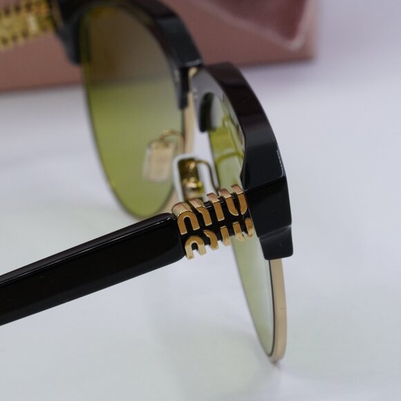 Miu Miu MU09ZS 1AB07O Aviator Sunglasses – Black main image 7